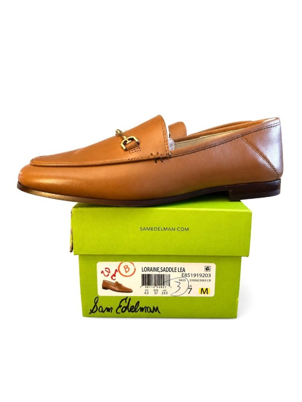 Sam Edelman Loraine Bit Loafers Women 7 M Saddle Leather New With Box - Picture 6 of 13